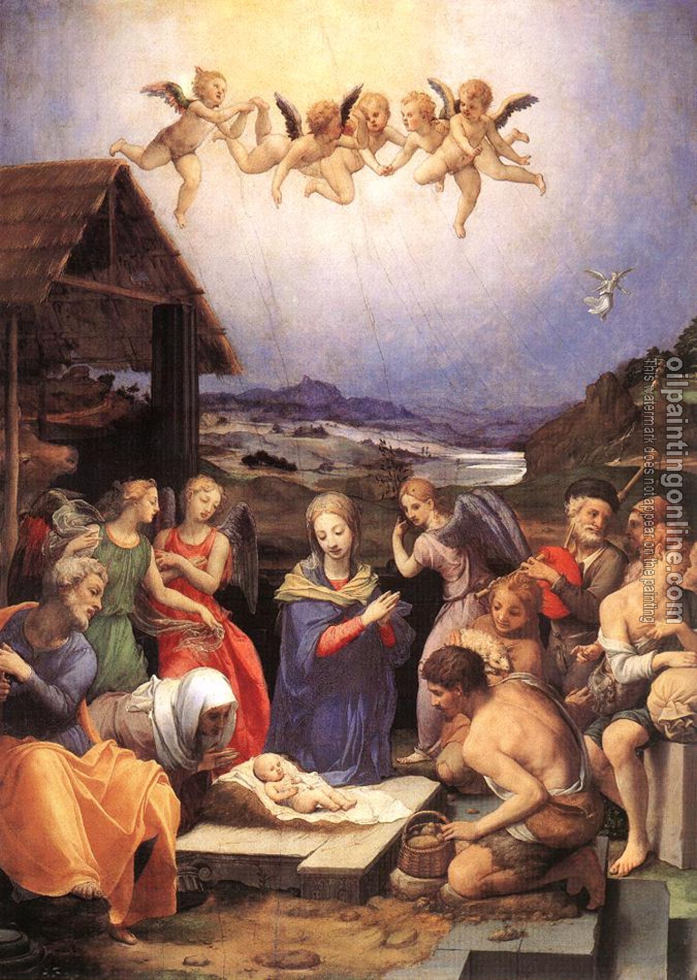 Bronzino, Agnolo - Adoration of shepherds
